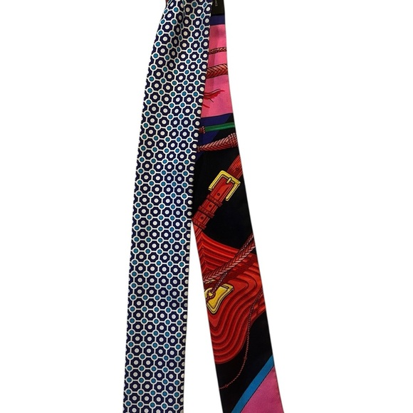 Hermes Clic Clac Cannage Silk Twilly Scarf - Picture 3 of 9